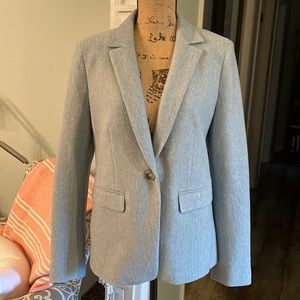 Loft ligh blue tweed look blazer NWT